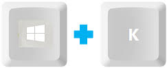 windows key plus k